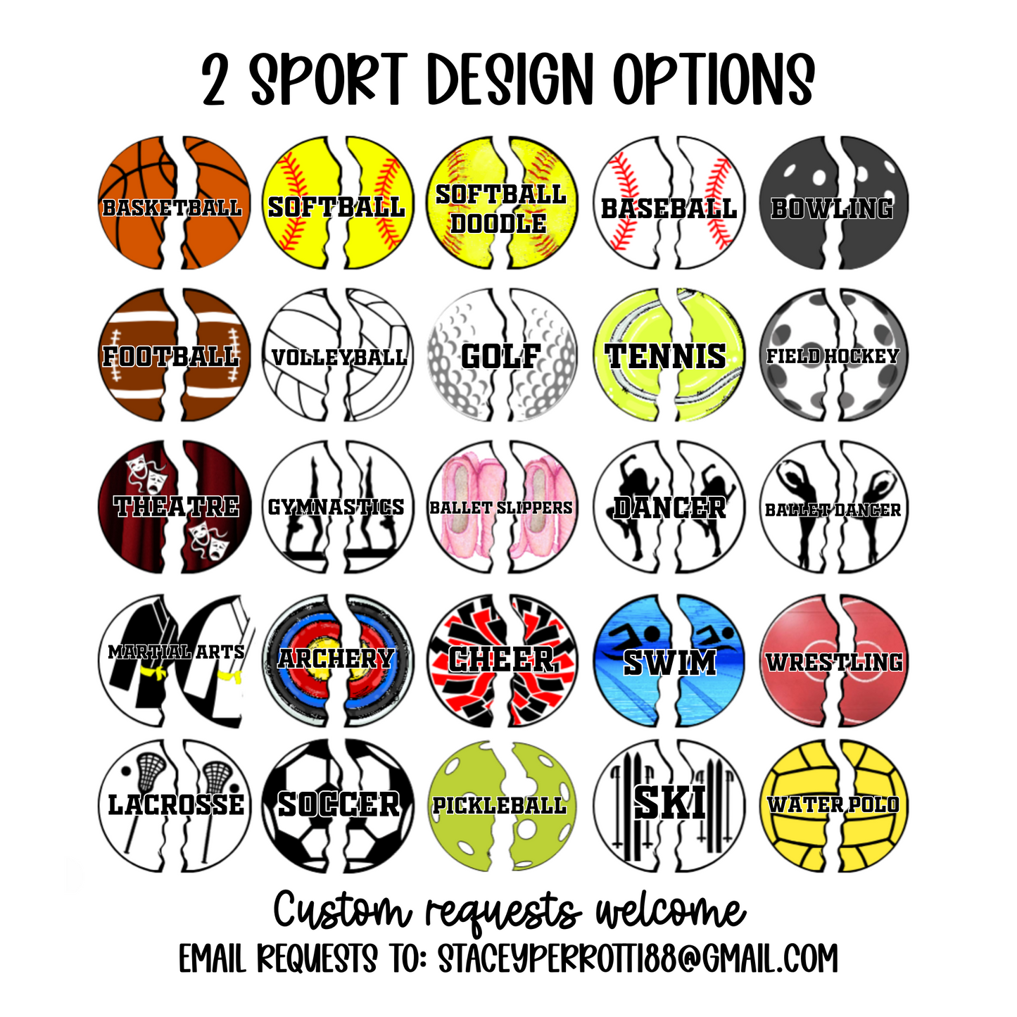 Personalized Multi-Sport Bag Charm