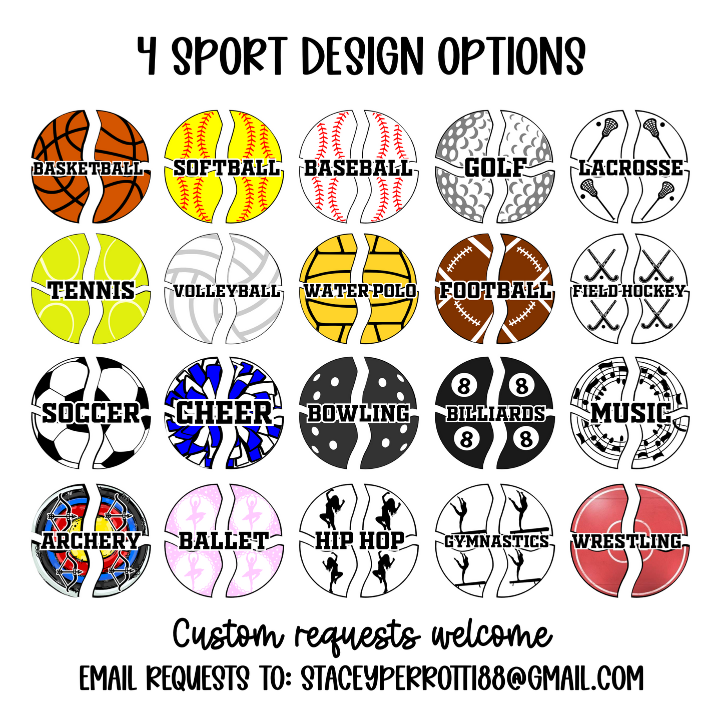 Personalized Multi-Sport Bag Charm