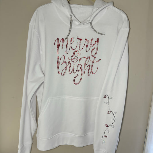 Merry & Bright Rhinestone Hoodie