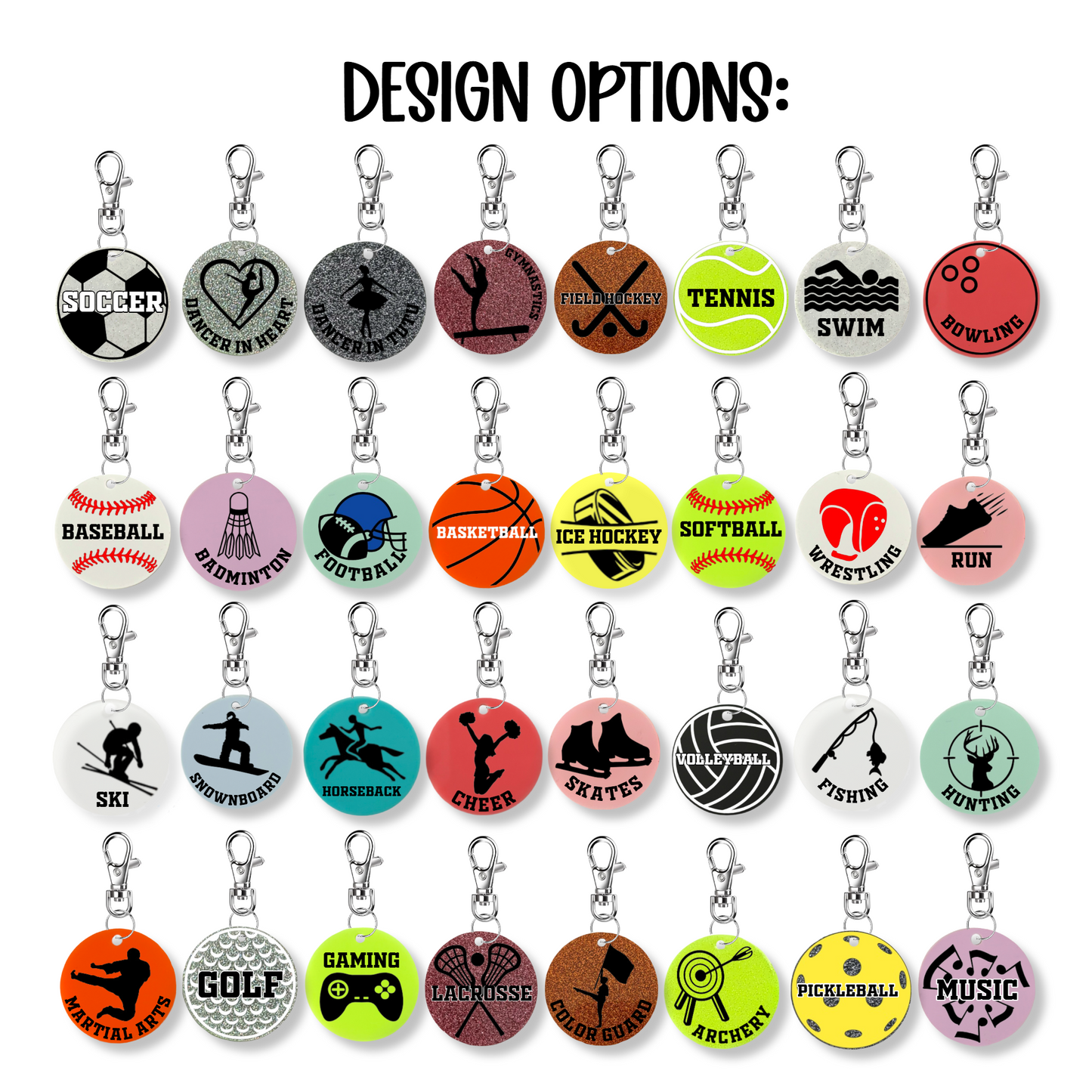 Personalized Sport Keychain | 2 Inch