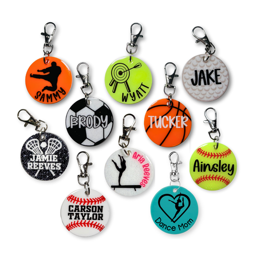 Personalized Sport Keychain | 2 Inch