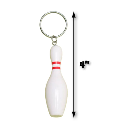 Personalized Bowling Keychain With Bowling Pin Accessory - 2 Inch | | Bowling Team Gift | Bowling Party Favor | Bowling League Gift