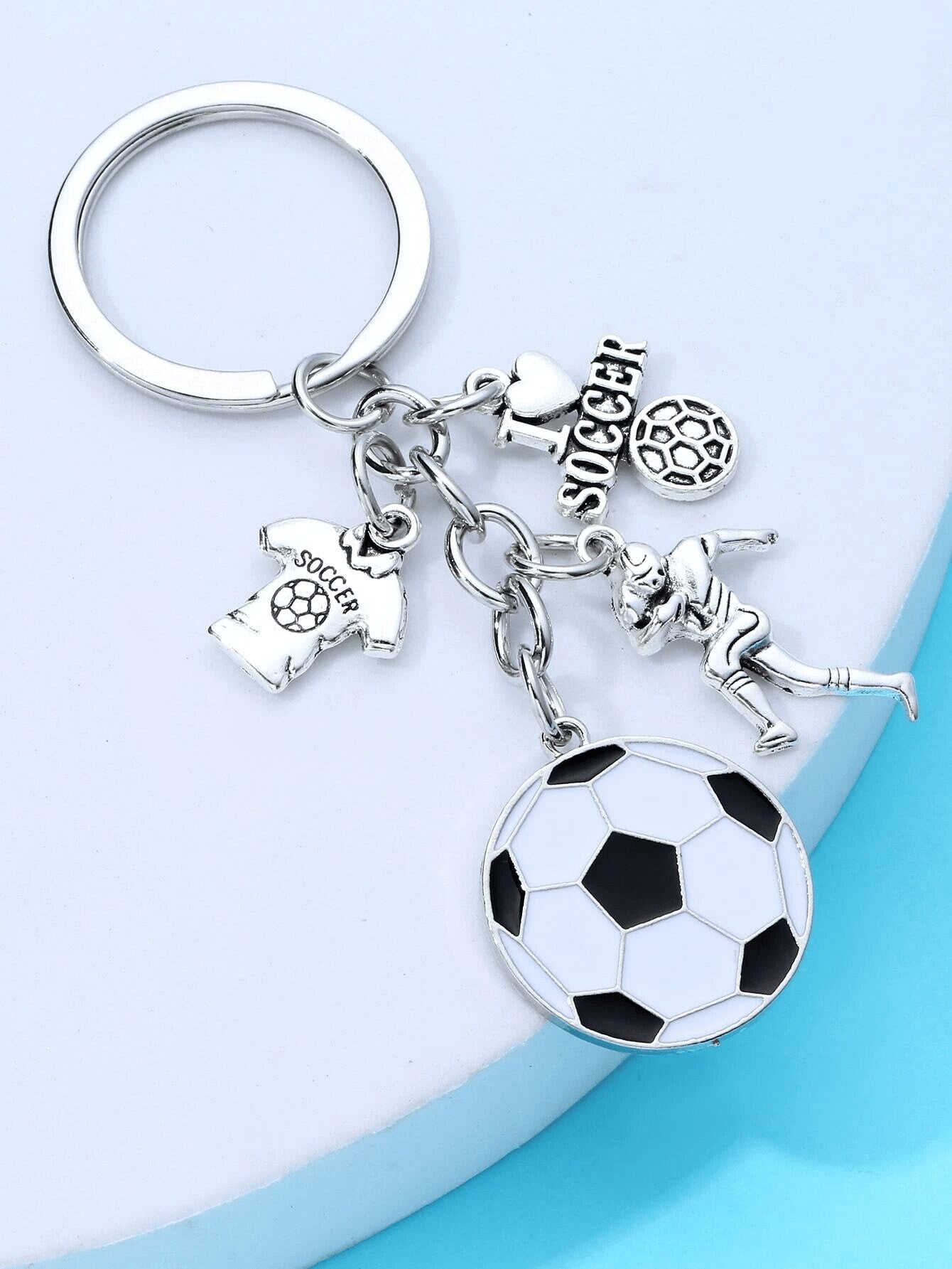 Personalized Soccer Keychain With Accessory | Soccer Player Gift | Soccer Gift |  Coach Gift | Soccer Team Gift | Custom Soccer Bag Tag