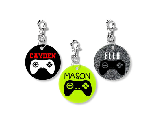 Personalized Gamer Keychain - 2 Inch | Custom Gamer Accessory | Custom Gamer Gift | Gamer Gift | Video Gamer | Gamer Bag Tag | Gamer Bag Tag