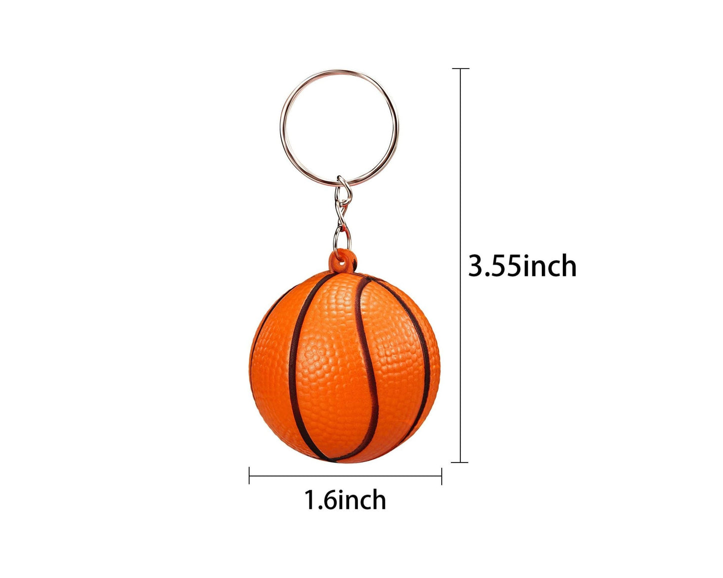 Personalized Basketball Keychain with Basketball Accessory | Custom Basketball Bag Tag | Basketball Team Gift | Basketball Coach Gift