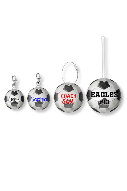 Personalized Soccer Bag Tag | Soccer Keychain | Soccer Bag Accessory | Personalized Soccer Coach Gift | Soccer Team Gift | Soccer Name Tag