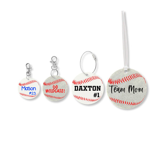 NEW DESIGN! Personalized Baseball Keychain Or Bag Tag | Baseball Accessory | Baseball Coach Gift | Baseball Team Gift | Custom Bat Bag Tag