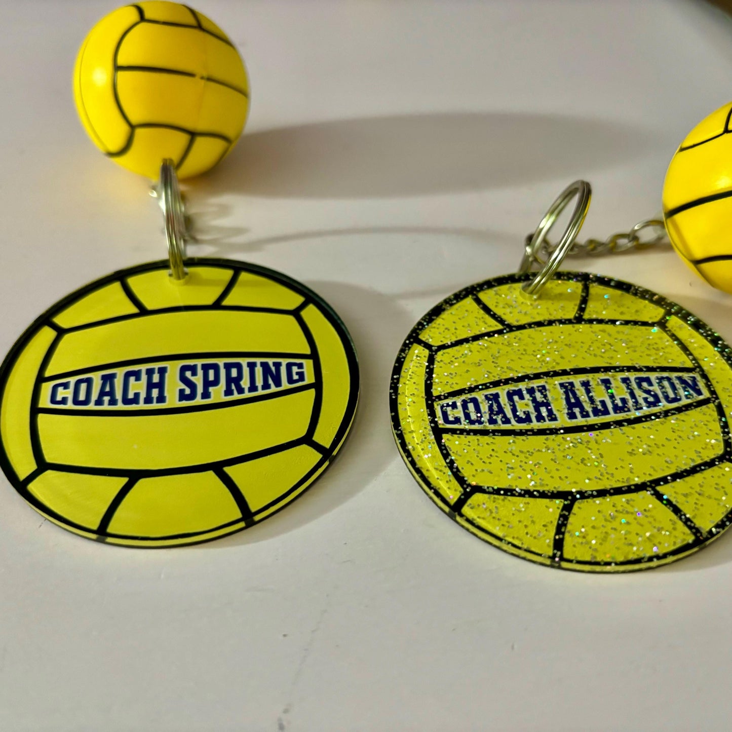 Personalized Water Polo Keychain With Ball Attachment | Custom Water Polo Accessory | Water Polo Bag Tag | Water Polo Bag Charm